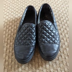 GEOX Black Leather Women's Shoes US 9